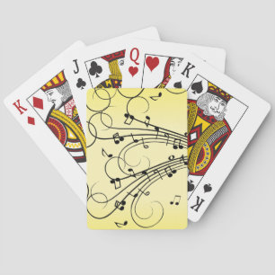 Jeu De Cartes Notes de musique fantaisie jaune