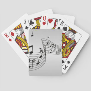 Jeu De Cartes Notes de musique sur argent