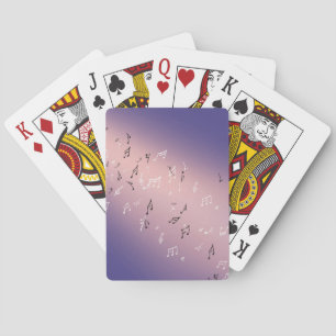 Jeu De Cartes Notes musicales Cartes de lecture violet brillant