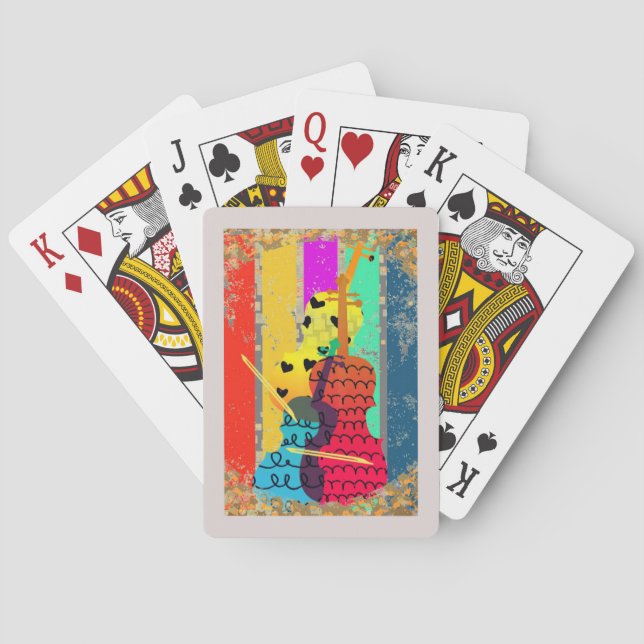 Jeu De Cartes Notes sur la basse double et la musique (dos)