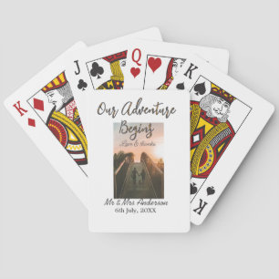 Jeu De Cartes Notre aventure commence couple photo amour & merci