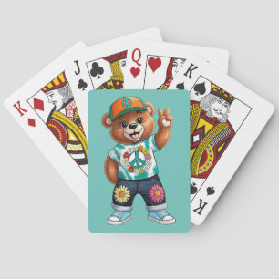 Jeu De Cartes Nounours avec une tenue décontractée paisible 1
