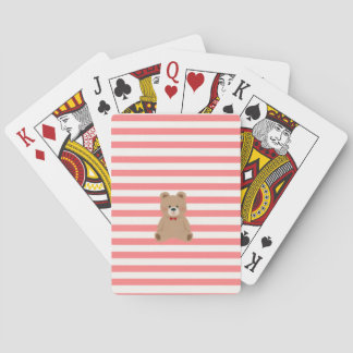 Jeu De Cartes Nounours Rouge Rayé