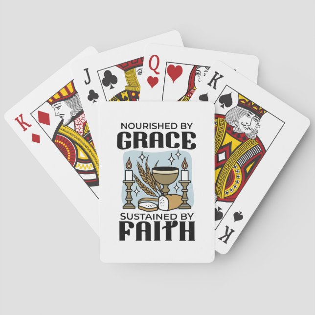 Jeu De Cartes Nourished by Grace, Sustained by Faith Design (dos)
