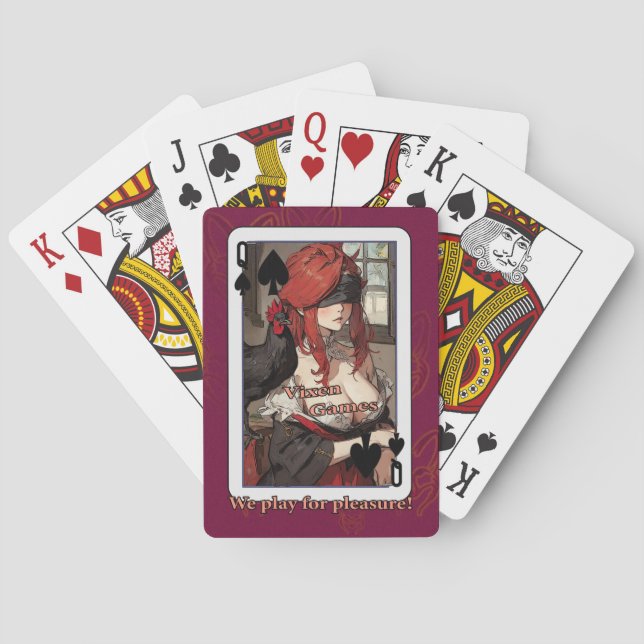 Jeu De Cartes Nous jouons à des jeux vixen pour carte de plaisir (dos)