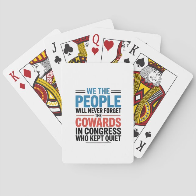 Jeu De Cartes Nous, le Peuple, n'Oublierons Jamais les Lâches  (dos)