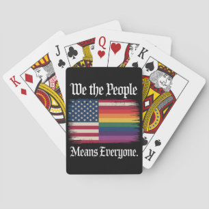 Jeu De Cartes Nous Le Peuple Signifie Tout Le Monde Usa Égalité