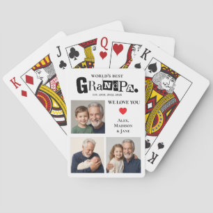 Jeu De Cartes Nous vous aimons Meilleur Grand-Père du Monde Phot