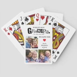 Jeu De Cartes Nous vous aimons Meilleur Grand-Père du Monde Phot