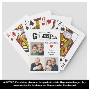 Jeu De Cartes Nous vous aimons Meilleur Grand-Père du Monde Phot