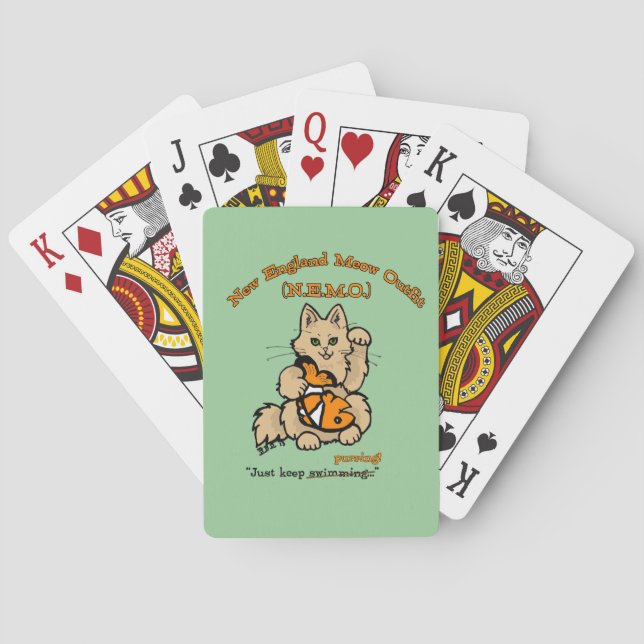 Jeu De Cartes Nouvelle-Angleterre Meow Outfit Jouer des cartes (dos)