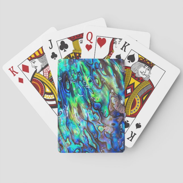 Jeu De Cartes Nouvelle-Zélande Abalone Paua Shell Motif 1 (dos)