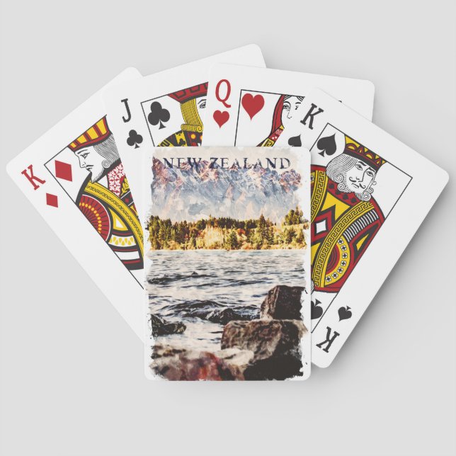 Jeu De Cartes Nouvelle-Zélande Nature Wildlife Travel (dos)