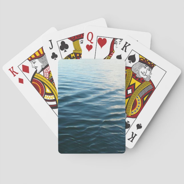 Jeu De Cartes Nuances d'eau bleue Photographie de la nature Abst (dos)