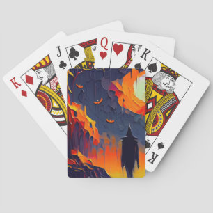 Jeu De Cartes Nuit Abstraite d'Halloween moderne