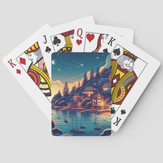 Jeu De Cartes Nuit Côtière Enchantée (dos)