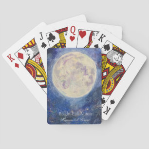 Jeu De Cartes Nuit de ciel clair avec pleine lune de Maureen Gir