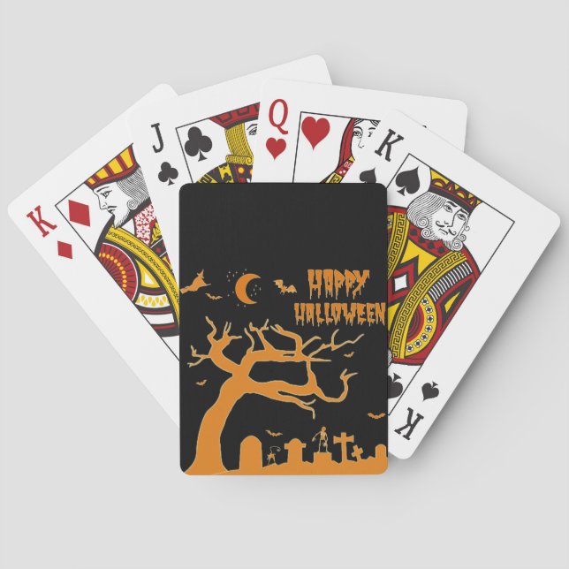 Jeu De Cartes Nuit effrayante de Halloween (dos)