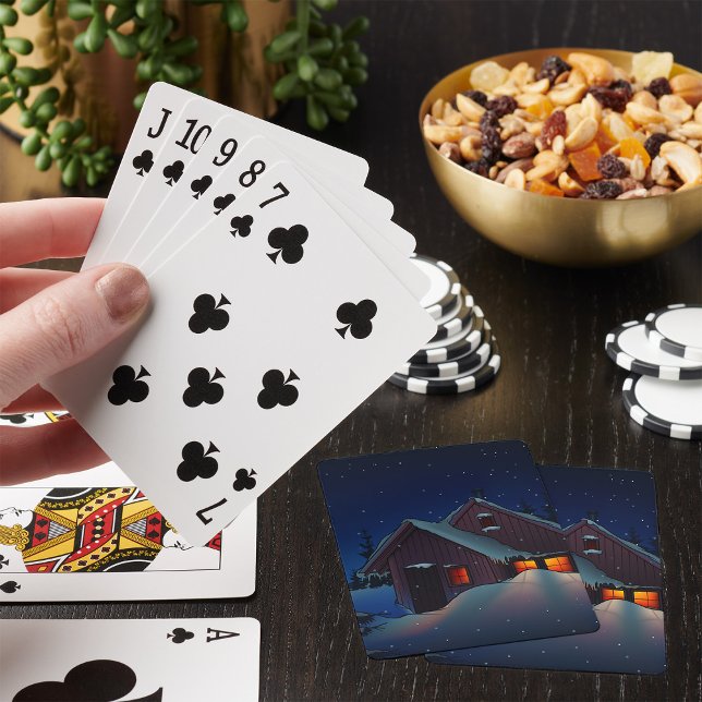 Jeu De Cartes Nuit hivernale neige Jouer aux cartes (Créateur téléchargé)
