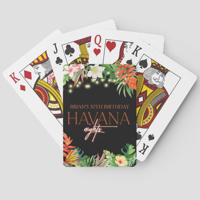 Jeu De Cartes Nuits havanaises, Fête Nuits havanaises, Tropical  (dos)
