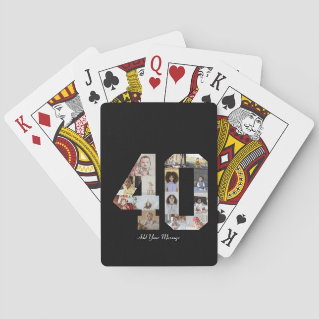 Jeu De Cartes Numéro 40 - Collage photo (dos)