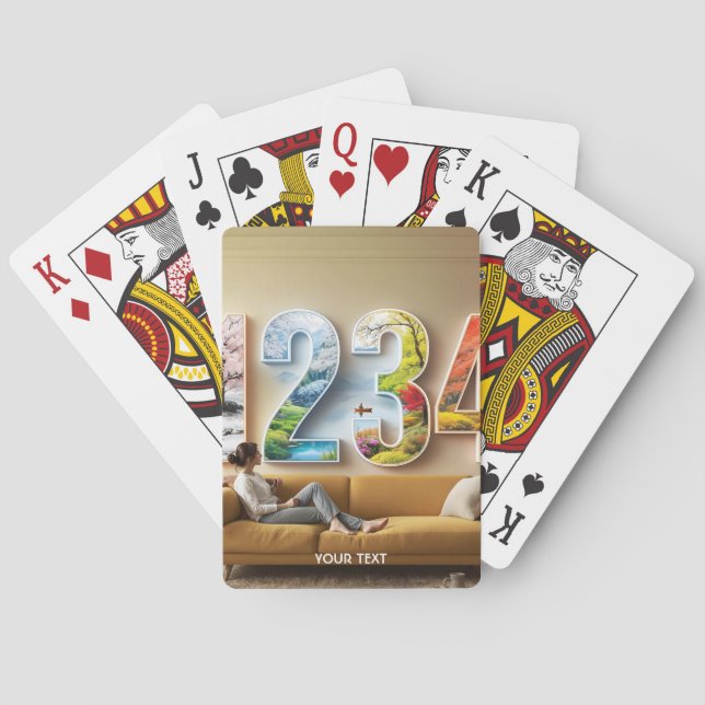 Jeu De Cartes Numéros de la saison quatre Fantasy Cute (dos)