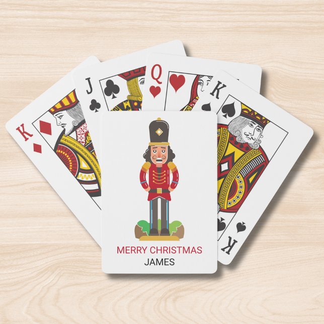 Jeu De Cartes Nutcracker Jouet Soldat Noël Nom personnalisé (Créateur téléchargé)