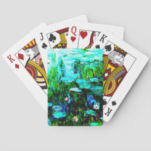 Jeu De Cartes Nympheas Lillies d'eau Monet Jouer des cartes