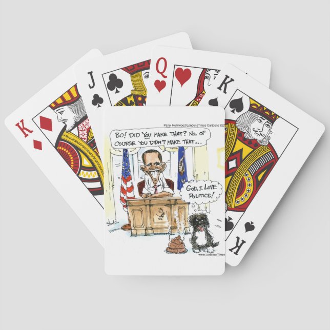 Jeu De Cartes Obama & Bo Dons Satiriques Tee - shirts et Cartes (dos)