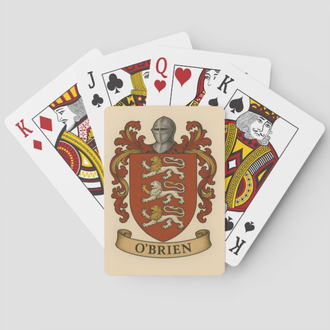 Jeu De Cartes O'Brien Family Crest Poker cards (dos)
