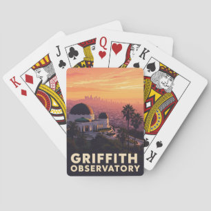 Jeu De Cartes Observatoire Griffith vintage Los Angeles coucher