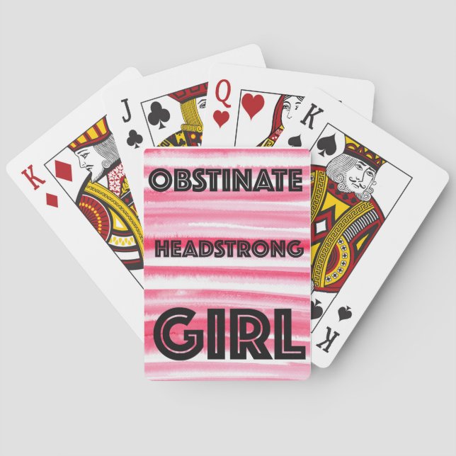 Jeu De Cartes Obstiner Headstrong Girl Poker Cartes (dos)