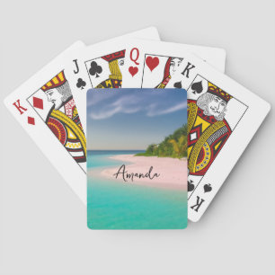 Jeu De Cartes Océan aigue-marine Plage tropicale Scénique