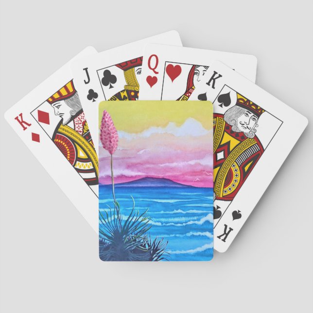 Jeu De Cartes Océan au coucher du soleil  (dos)