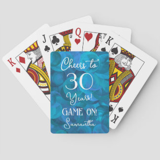 Jeu De Cartes Ocean Blue Fête d'anniversaire de 30 ans