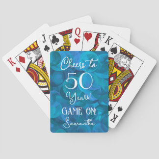 Jeu De Cartes Ocean Blue Fête d'anniversaire de 50 ans