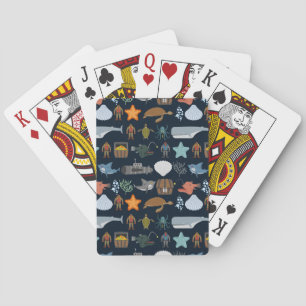 Jeu De Cartes Océan Habitants Motif 1