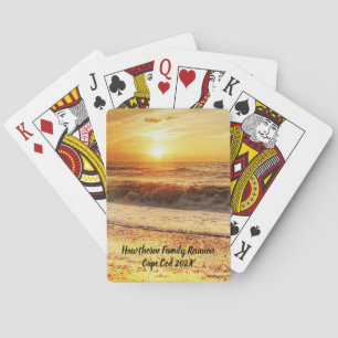 Jeu De Cartes Ocean Shoreline at Sunset Family Souvenir