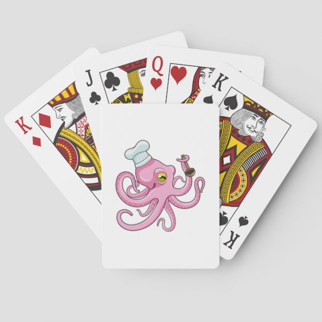 Jeu De Cartes Octopus comme cuire avec cuillère en bois (dos)