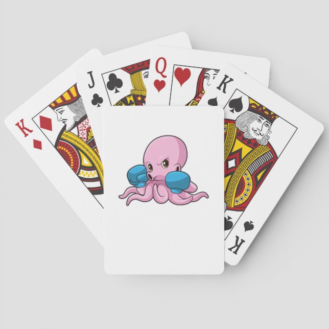 Jeu De Cartes Octopus en boîte avec gants de boxe (dos)