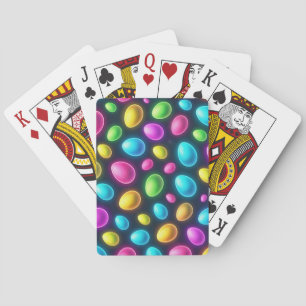 Jeu De Cartes Oeuf de Pâques/printemps de couleur vive/néon