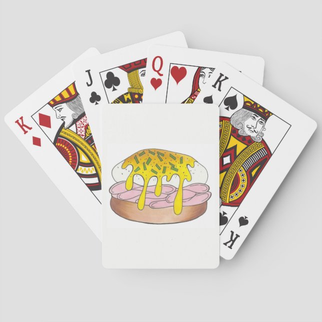Jeu De Cartes Oeufs Benedict Petit Déjeuner Diner Nourriture Foi (dos)