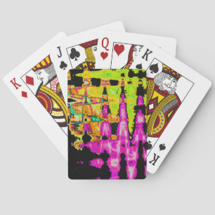 Jeu De Cartes Œuvre d'art à l'aquarelle unique : violet, noir et