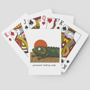 Jeu De Cartes Œuvre d'art de dragon barbu en mode bain de soleil