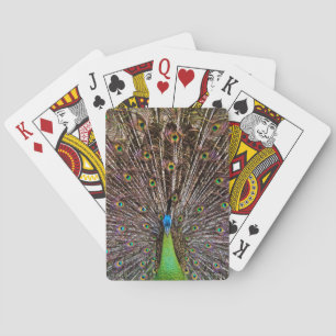 Jeu De Cartes Œuvre d'art élégante de paon et de plume