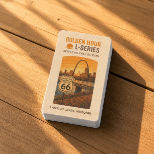 Jeu De Cartes Œuvre d'art rétro de l'itinéraire 66 de St Louis M