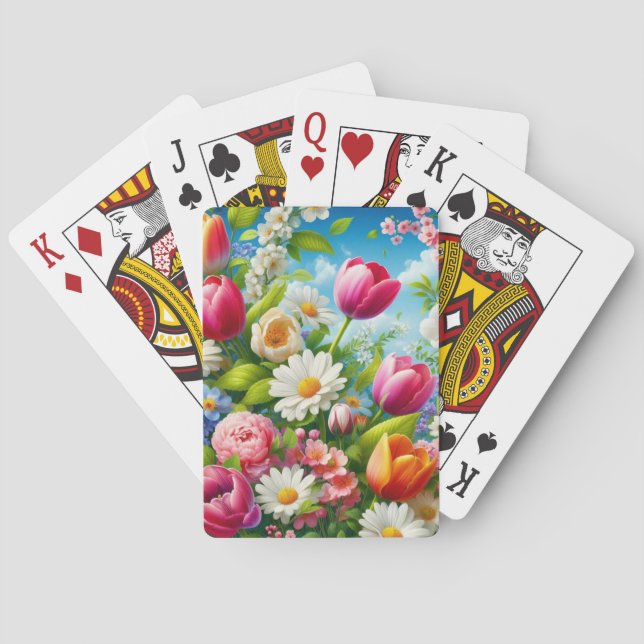 Jeu De Cartes OEuvre florale/printanière (dos)