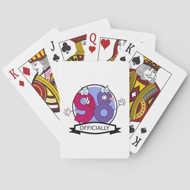 Jeu De Cartes Officiellement 98 Anniversaire. (dos)