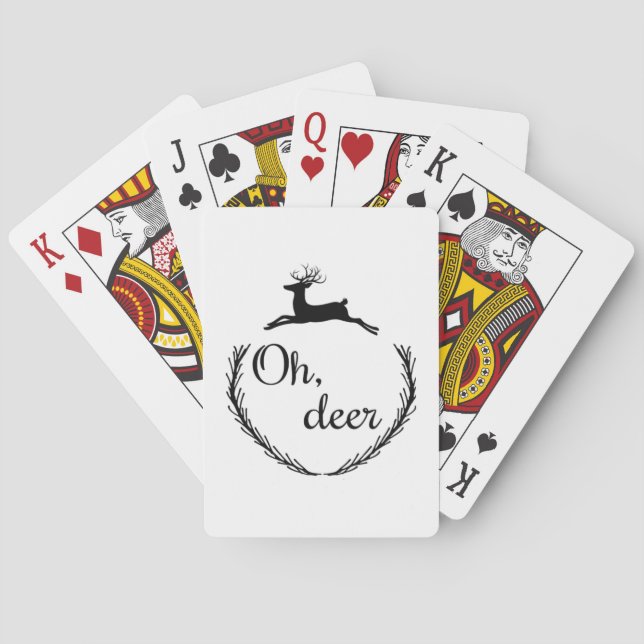 Jeu De Cartes Oh cerf design drôle de style  (dos)
