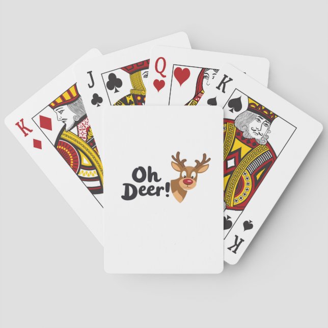 Jeu De Cartes Oh cerf propre minimal voyant  (dos)